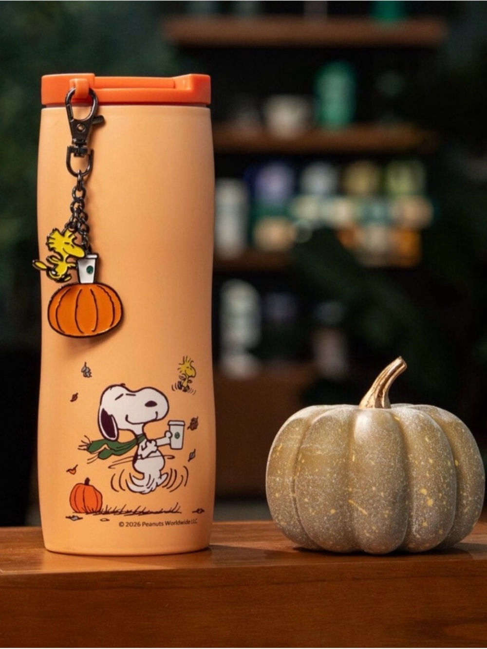 Starbucks x Peanuts Fall 2026 Snoopy Stainless Steel Tumbler with Charm